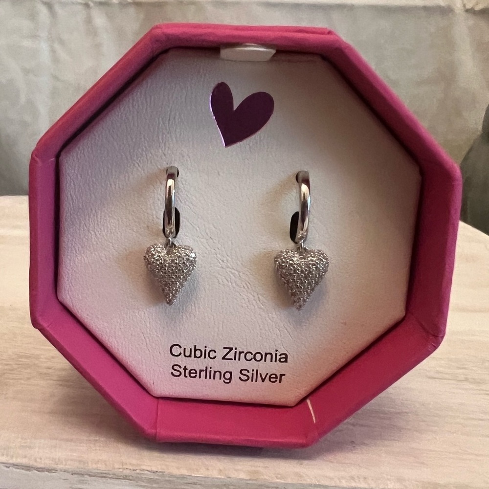 Rachel Zoe Heart Hoop Earrings